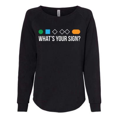 Funny Ski Skier Or Snowboard What's Your Sign Gift Womens California Wash Sweatshirt