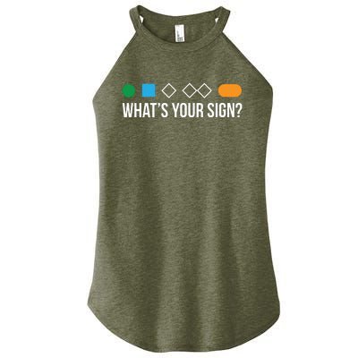 Funny Ski Skier Or Snowboard What's Your Sign Gift Women’s Perfect Tri Rocker Tank