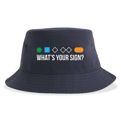 Funny Ski Skier Or Snowboard What's Your Sign Gift Sustainable Bucket Hat