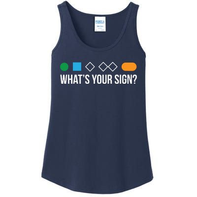 Funny Ski Skier Or Snowboard What's Your Sign Gift Ladies Essential Tank