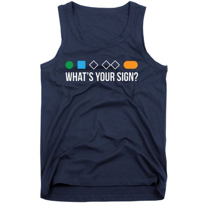 Funny Ski Skier Or Snowboard What's Your Sign Gift Tank Top