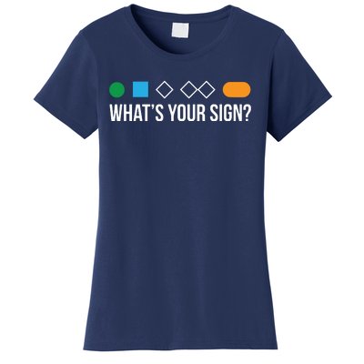 Funny Ski Skier Or Snowboard What's Your Sign Gift Women's T-Shirt