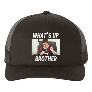 Funny Sketch Streamer Whats Up Brother Yupoong Adult 5-Panel Trucker Hat