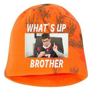 Funny Sketch Streamer Whats Up Brother Kati - Camo Knit Beanie