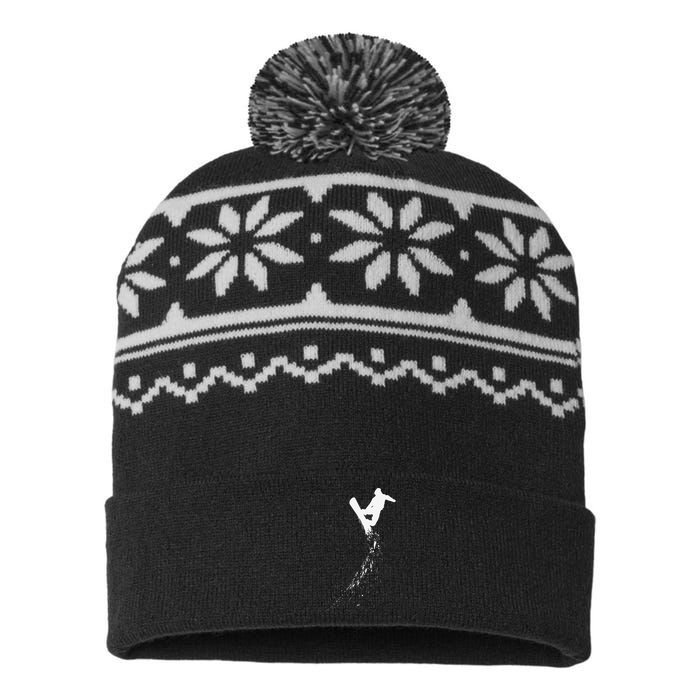 Freestyle Snowboarding Snowboarder Snowboard Wintersports USA-Made Snowflake Beanie