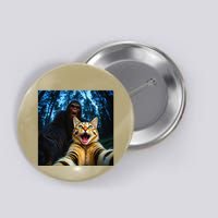 Funny Surprised Scared Cat Selfie With Sasquatsch Bigfoot Button