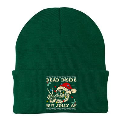 Festive Sarcastic Snarky Skeleton Ugly Christmas Knit Cap Winter Beanie