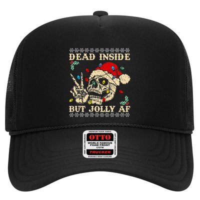 Festive Sarcastic Snarky Skeleton Ugly Christmas Trucker Hat
