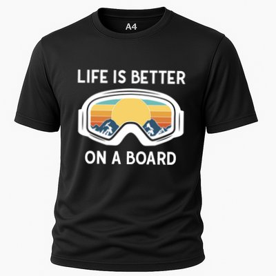 Funny Snowboarding Snowboarder Life Is Better On A Board Gift Performance Shirt