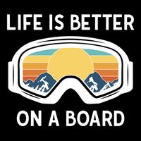 Funny Snowboarding Snowboarder Life Is Better On A Board Gift Impact Tech Backpack
