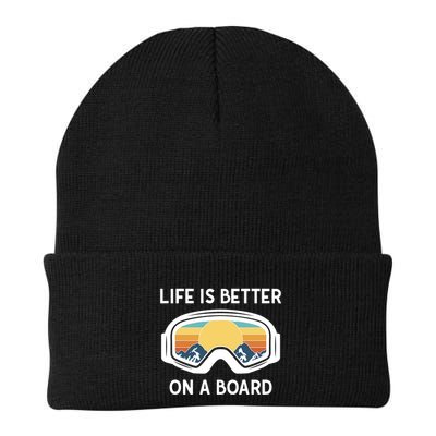 Funny Snowboarding Snowboarder Life Is Better On A Board Gift Beanie