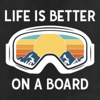 Funny Snowboarding Snowboarder Life Is Better On A Board Gift Golf Towel