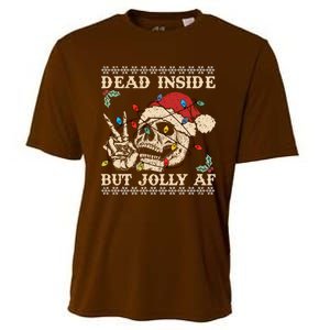 Festive Sarcastic Snarky Skeleton Ugly Christmas Sweater Cooling Performance Crew T-Shirt