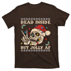 Festive Sarcastic Snarky Skeleton Ugly Christmas Sweater T-Shirt