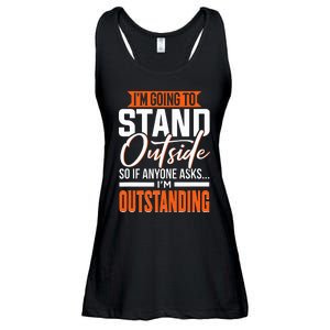 Funny Sarcastic Saying I'm Outstanding Sarcasm Ladies Essential Flowy Tank