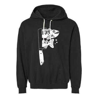 Fresh Sashimi Sushi Knife Anime Inspiration Garment-Dyed Fleece Hoodie
