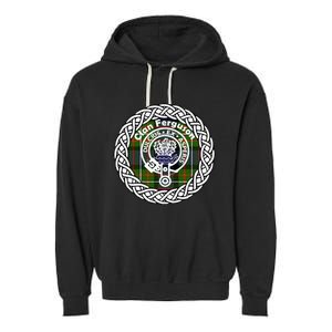 Ferguson Surname Scottish Clan Tartan Crest Badge Garment-Dyed Fleece Hoodie