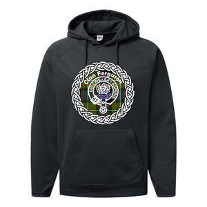 Ferguson Surname Scottish Clan Tartan Crest Badge Performance Fleece Hoodie