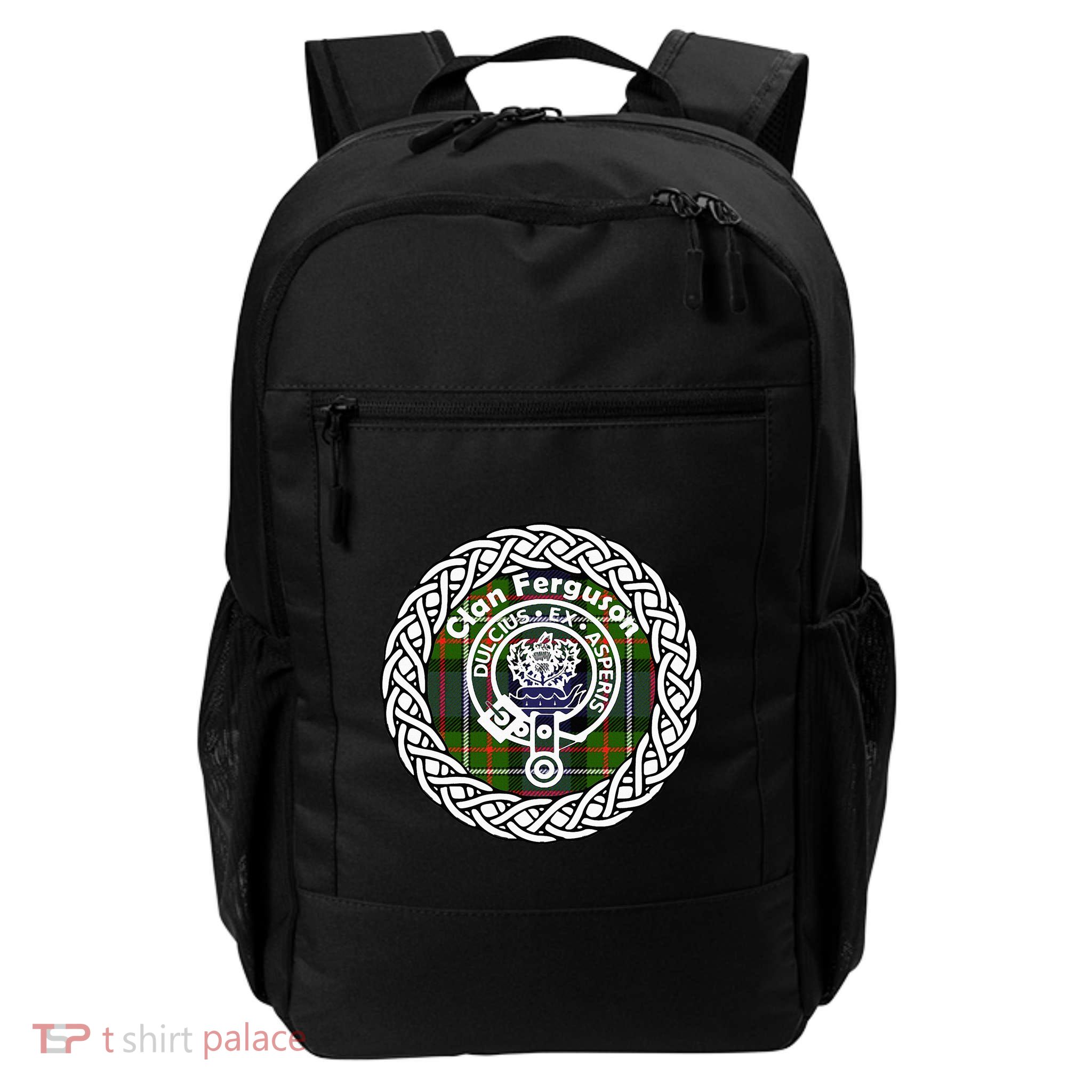 Ferguson Surname Scottish Clan Tartan Crest Badge Backpack