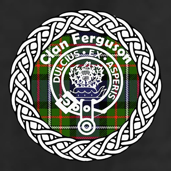 Ferguson Surname Scottish Clan Tartan Crest Badge 15oz Campfire Ceramic Mug