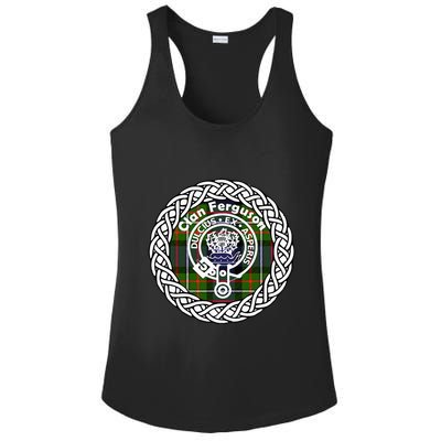 Ferguson Surname Scottish Clan Tartan Crest Badge Ladies PosiCharge Competitor Racerback Tank