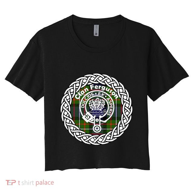 Ferguson Surname Scottish Clan Tartan Crest Badge Crop Top