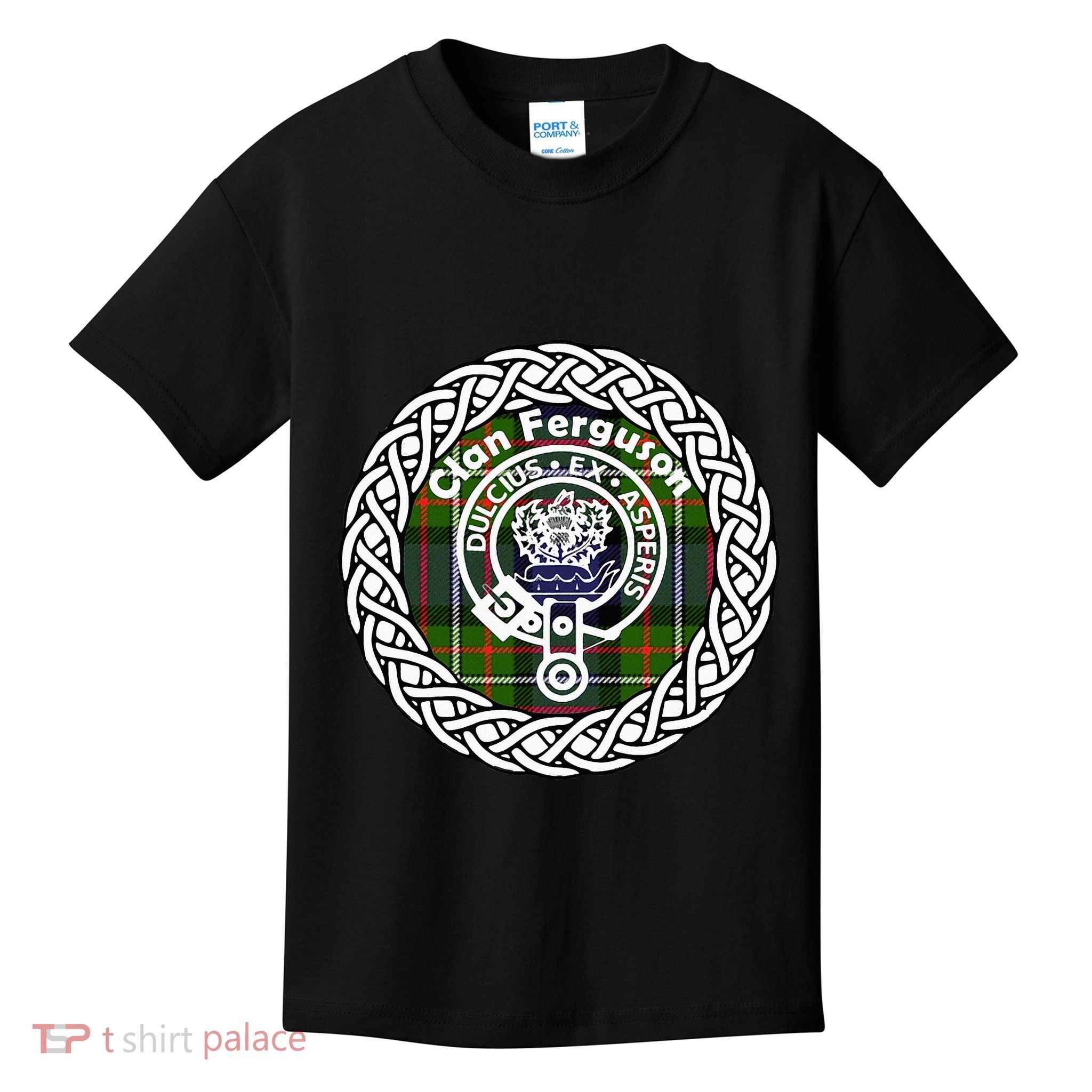 Ferguson Surname Scottish Clan Tartan Crest Badge Kids T-Shirt