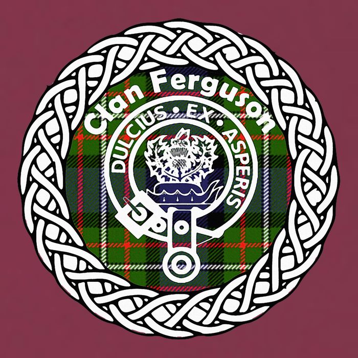 Ferguson Surname Scottish Clan Tartan Crest Badge 16oz Travel Tumbler