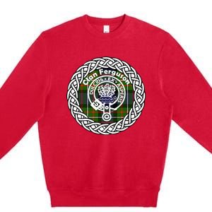 Ferguson Surname Scottish Clan Tartan Crest Badge Premium Crewneck Sweatshirt