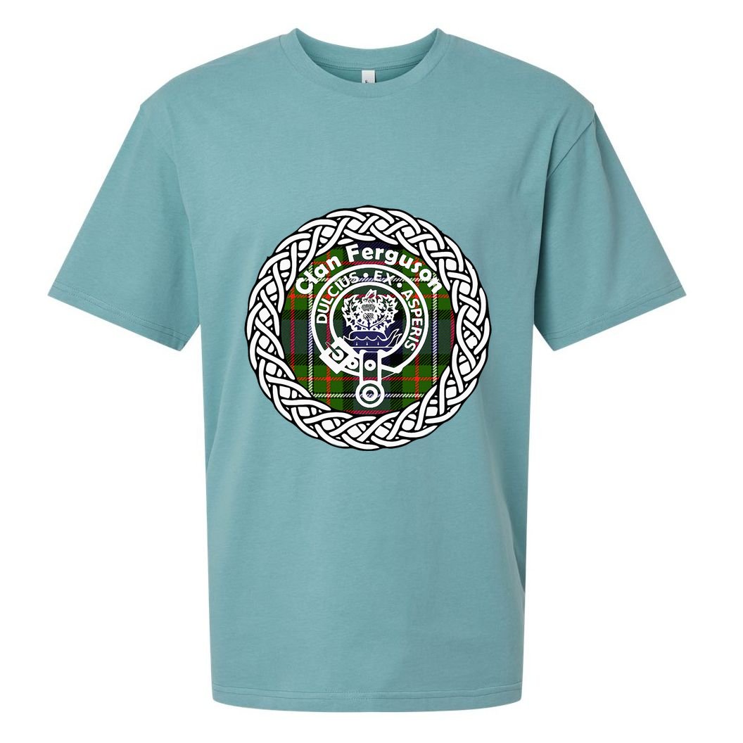 Ferguson Surname Scottish Clan Tartan Crest Badge Sueded Cloud Jersey T-Shirt