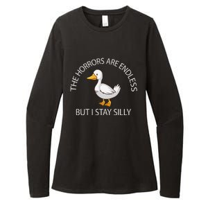 Funny Stay Silly Goose Horrors Are Endless Meme Womens CVC Long Sleeve Shirt