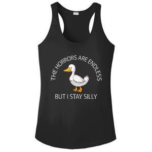 Funny Stay Silly Goose Horrors Are Endless Meme Ladies PosiCharge Competitor Racerback Tank