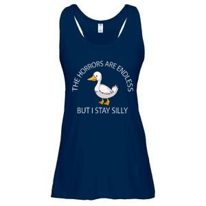 Funny Stay Silly Goose Horrors Are Endless Meme Ladies Essential Flowy Tank