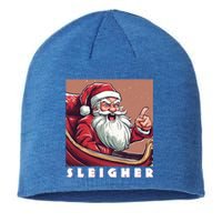 Funny Santa Sleigh Gift Sleigh The Day Sleigher Gift Sustainable Beanie