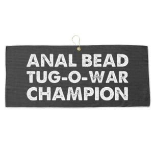 Funny Saying Sarcastic Anal Bead Tug O War Champion Large Microfiber Waffle Golf Towel