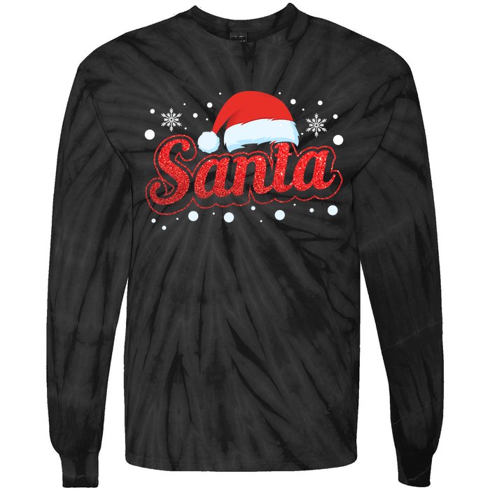 Funny Santa SantaS Favorite Ho Matching Couple Christmas Tie-Dye Long Sleeve Shirt