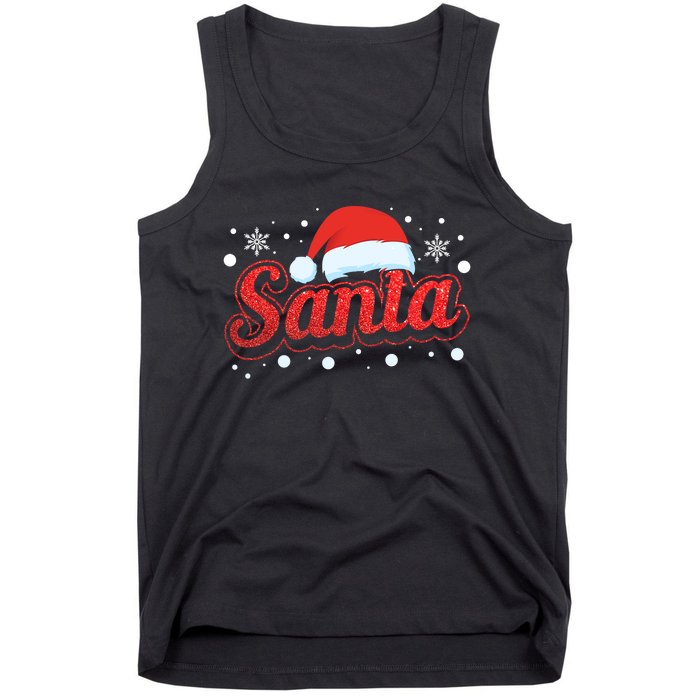 Funny Santa SantaS Favorite Ho Matching Couple Christmas Tank Top