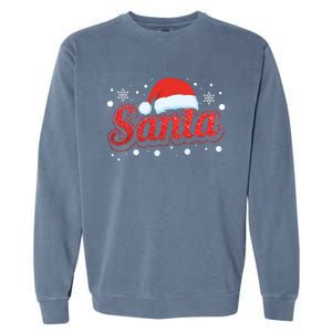 Funny Santa SantaS Favorite Ho Matching Couple Christmas Garment-Dyed Sweatshirt