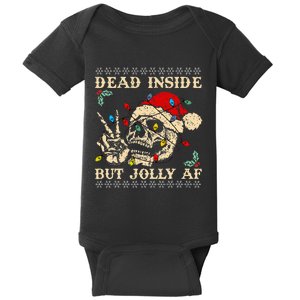 Festive Sarcastic Snarky Skeleton Ugly Christmas Baby Bodysuit