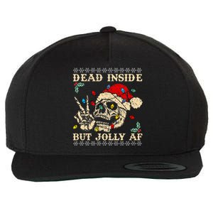 Festive Sarcastic Snarky Skeleton Ugly Christmas Wool Snapback Cap