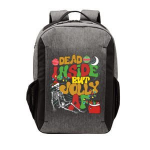 Funny Santa Skeleton Dead Inside But Jolly Af Xmas Outfit Gift Vector Backpack