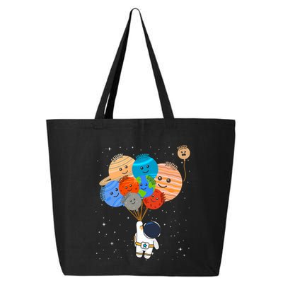 Funny Solar System Astronaut Holding Planet Balloons Pluto 25L Jumbo Tote
