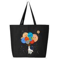 Funny Solar System Astronaut Holding Planet Balloons Pluto 25L Jumbo Tote