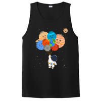 Funny Solar System Astronaut Holding Planet Balloons Pluto PosiCharge Competitor Tank