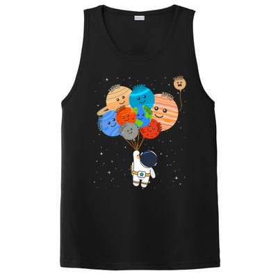 Funny Solar System Astronaut Holding Planet Balloons Pluto PosiCharge Competitor Tank