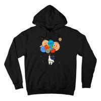 Funny Solar System Astronaut Holding Planet Balloons Pluto Tall Hoodie