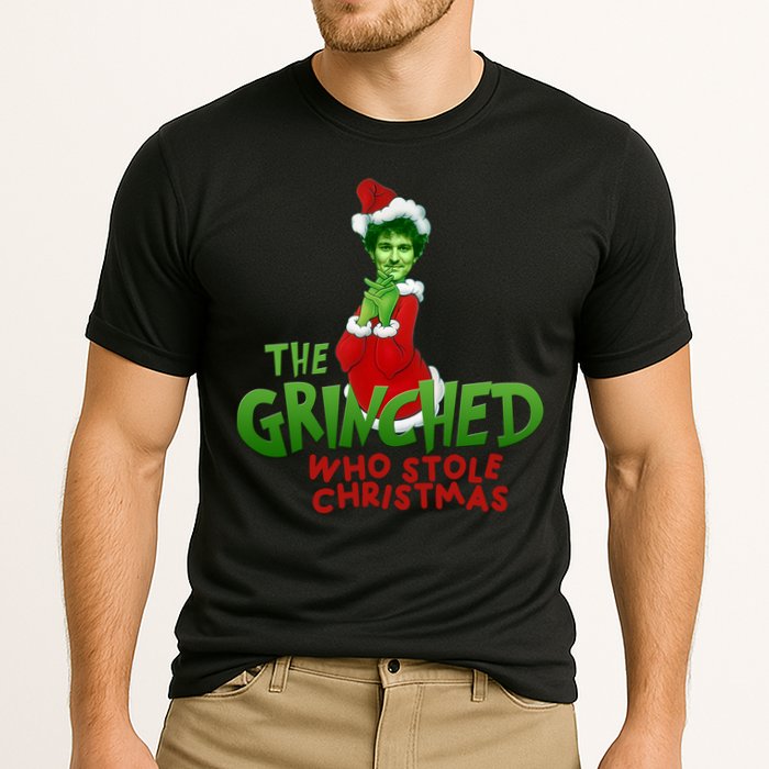 FTX SBF Sam Bankman Fried The Grinched Who Stole Christmas Cooling Performance Crew T-Shirt
