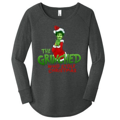 FTX SBF Sam Bankman Fried The Grinched Who Stole Christmas Women's Perfect Tri Tunic Long Sleeve Shirt