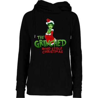 FTX SBF Sam Bankman Fried The Grinched Who Stole Christmas Womens Funnel Neck Pullover Hood