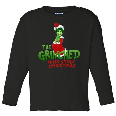 FTX SBF Sam Bankman Fried The Grinched Who Stole Christmas Toddler Long Sleeve Shirt